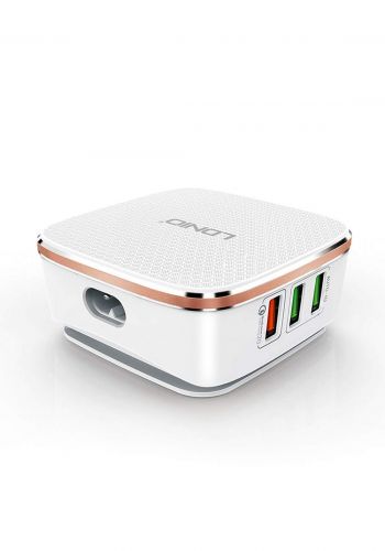 LDNIO A6704 Qualcomm Fast Charger 6 Port USB Charger - White شاحن
