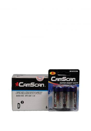 بطاريات كبيرة D 1.5V كامسكان زنك 1  بطارية camscan R20P-BP2B Battery