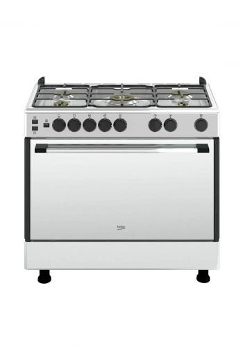 Beko ( GG 15117 CXYV) 5 Gas Burner with Oven and Grill  – Silver طباخ