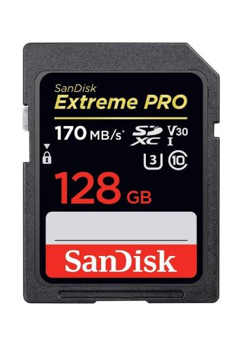 SanDisk 128GB Extreme PRO SDXC UHS-I Card - 170 MB/s  بطاقة ذاكرة