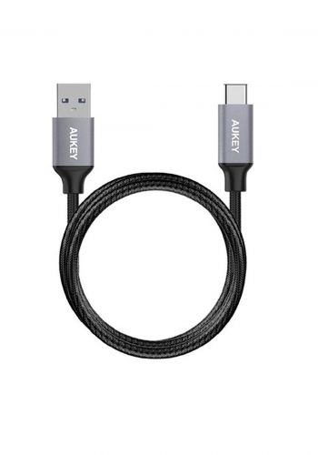  Aukey  CB-CD2  USB-C to USB A  3.0 Quick Charge 3.0 High Performance Nylon Braided 1m Cable (2740) كابل   