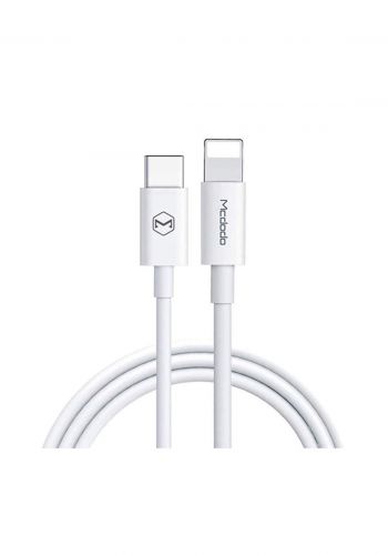 (3091)Mcdodo CA-7090 USB Type-C to Lightning Cable 1m - White كابل