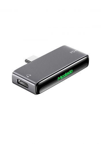 (3139)Mcdodo CA07670 Dual Type-C Ports Audio Adapter 60 W - Gray تحويلة