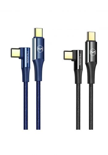 Mcdodo 90 Degree USB Type-C to USB Type-C Cable 2 m كابل