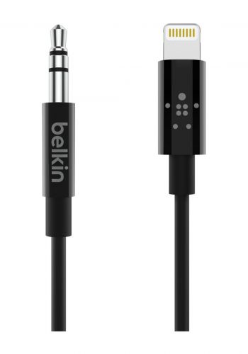 كيبل 0.9 متر من بيلكين Belkin F8V234eaWHT-APL Lightning to 3.5mm Cable 0.9m - Black ( 3072 ) 