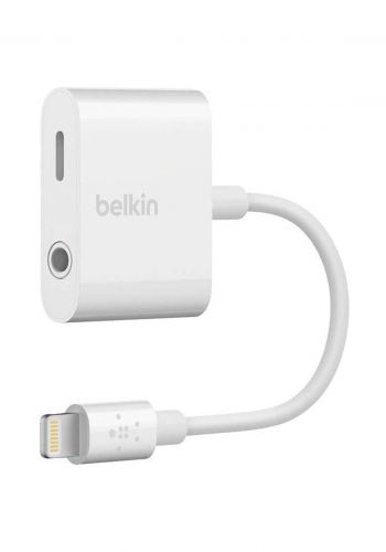   تحويلة Belkin F8J212btWHT Lightning To 3.5mm Audio + Audio Charger Adapter 
