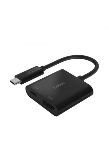 (3870)Belkin AVC002btBK USB-C TO HDMI Adapter with 60W Power Delivery - Black