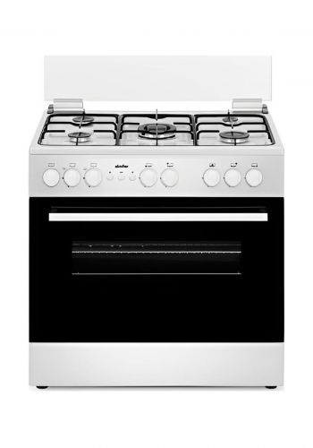 طباخ غازي خمس شعلات (60*80) سم من سمفير Simfer F2502SGWW Gas Cooker 