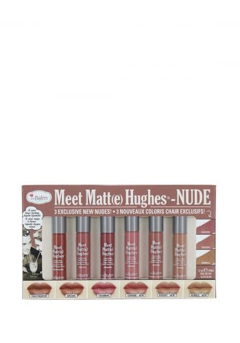 مجموعة احمر شفاة 6 قطع  صغيرة من ذابالم The Balm meet matte hughes 8-nude