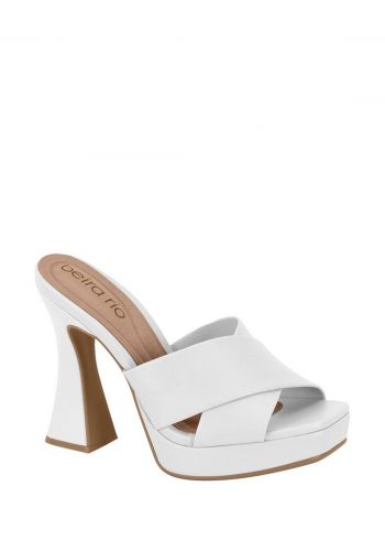 صندل كعب عالي نسائي 12 سم باللون الابيض من بيرا ريو Beira Rio Women's High Heel