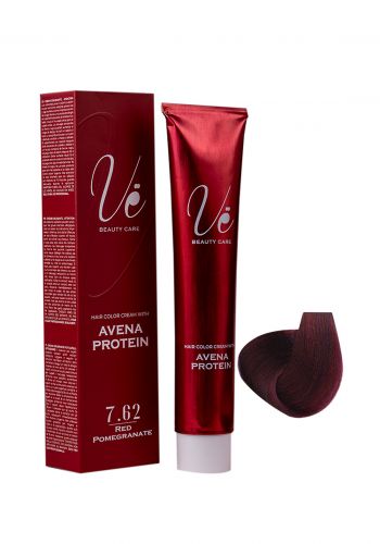 صبغة شعر مع اوكسجين لون احمر رماني رقم  ( 7.62 ) من في Ve Hair Color 7.62 Red Pomegranate