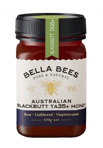 عسل بلاكبوت العلاجي تركيز (TA35+) 500 غرام من بيلا بيز Bella Bees Blackbutt Pure & natural
