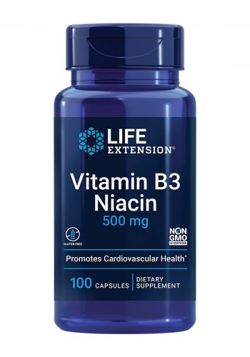 فيتامين بي3 100 كبسولة من لايف اكستنشين Life Extension Niacin Vitamin B3 500 mg
