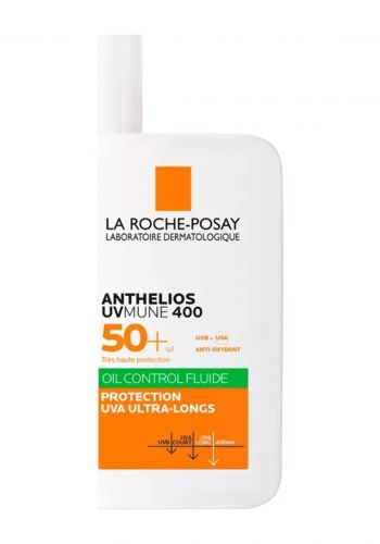 واقي شمس سائل 50 مل من لاروش بوزيه La Roche-Posay Anthelios UVmune 400 Fluid Oil Control SPF50+