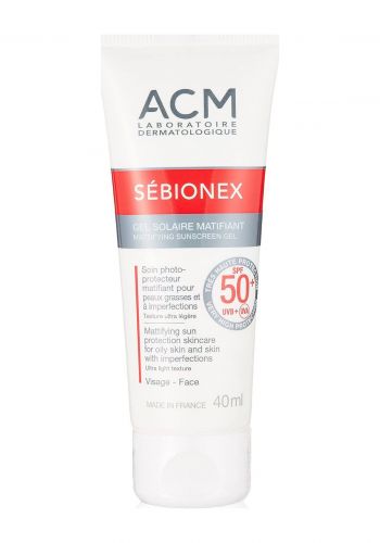 جل واقي من الشمس للبشرة الدهنية 40 مل من اي سي ام Acm Sebionex Spf 50+ Mattifying Sunscreen Gel 
