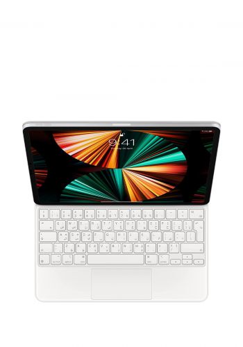 لوحة مفاتيح لجهاز الايباد لغة عربي/انكليزي من ابل Apple MJQL3AB-A Magic Keyboard for iPad Pro 12.9-inch (5TH) - White