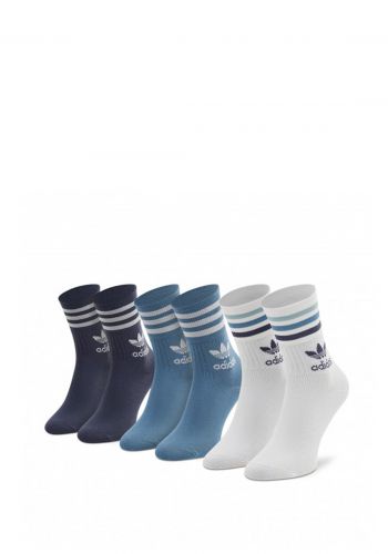 سيت جواريب رياضية لكلا الجنسين ثلاث قطع من اديداس Adidas MID CUT CREW SOCKS - 3 PACK