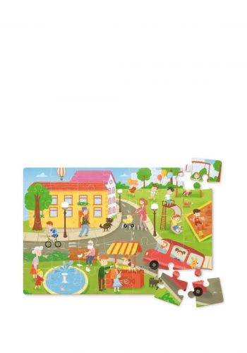 لعبة بازل للاطفال بتصميم المدينة الصيفية  35 قطعة من دودو Dodo Puzzle Mini Summer Town