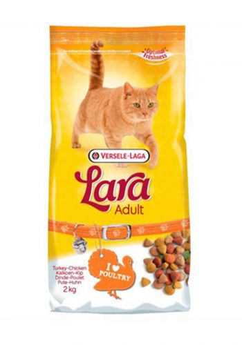 طعام جاف للقطط البالغة 2 كغم بالدجاج من لارا Lara Adult Dry Food