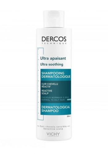 شامبو للشعر العادي والدهني 200 مل من فيشي Vichy Dercos Ultra Soothing Shampoo