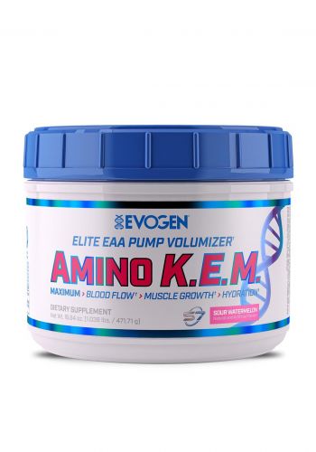 خليط من سلسلة الاحماض الامينية الاساسية  471.71 غرام من ايفوجين  Evogen Amino K.E.M. EAA