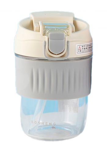 كوب للقهوة مع ماصة 380  مل من ميني كود  Minigood Simple double-drink coffee cup