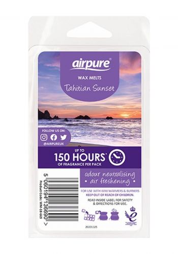 شمع مبخره 68 غم برائحه غروب تاهيتي من اير بيور Airpure Wax Melts Tahitian Sunset