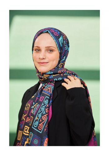 شال نسائي قطني بنفسجي اللون 