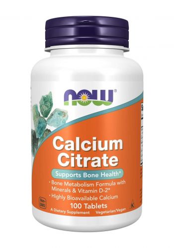 مكمل غذائي لدعم صحة العظام 100 قرص من ناو Now Calcium Citrate Dietary Supplement