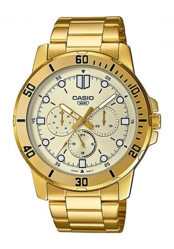 ساعة يد رجالية باللون الذهبي من كاسيو Casio MTP-VD300G-9E Men's Wrist Watch
