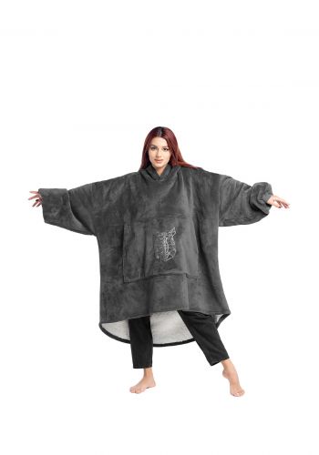 جاكيت لكلا الجنسين رصاصي اللون من اوفو  OVO Hoodie Jacket For Unisex
