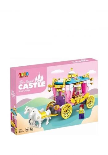 لعبة تركيب للأطفال 551 قطعة من جن دا لونك تويز Jun Da Long Toys 9591 Building block Dream Castle Royal Carriage 