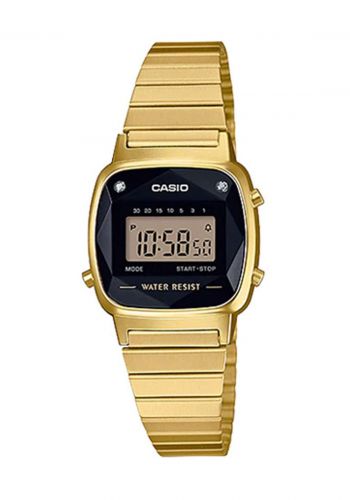 ساعة رقمية نسائية من كاسيو  Casio LA670WGAD-1DF Vintage Gold Steel Digital Ladies Watch
