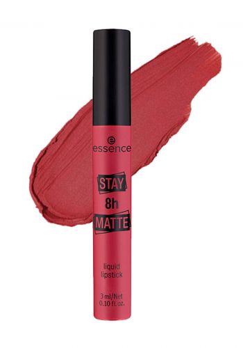 احمر شفاه سائل 3 مل درجة 08 احمر غامق من ايسنيس Essence Stay 8h matte liquid lipstick