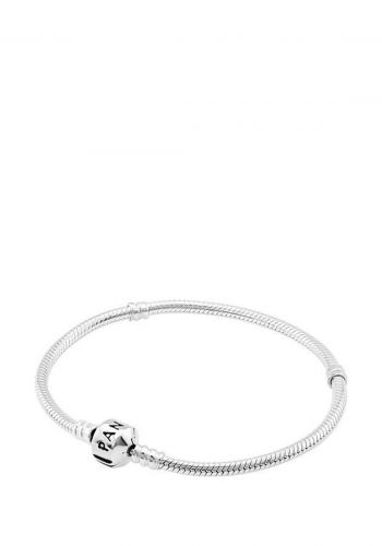 سوار فضة للنساء عيار 925 بطول  19 سم من باندورا سيجنتشر Pandora Signature Silver Bracelet