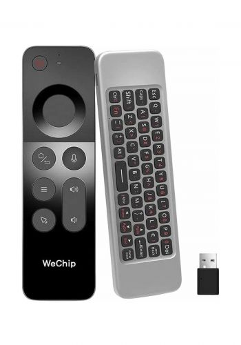 جهاز تحكم عن بعد مع لوحة مفاتيح لاسلكية من ويجيب   Wechip W3 USB Voice Air Mouse & Wireless Keyboard