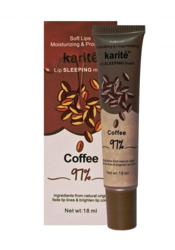 ماسك مرطب للشفاه ليلي بخلاصة القهوة 18 مل من كاريت Karite Lip Sleeping Mask