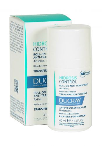 رول طبي معالج مضاد للتعرق هايدروسيس كونترول 40 مل من دوكري Ducray Hidrosis Control Roll-on Anti Transpirant 