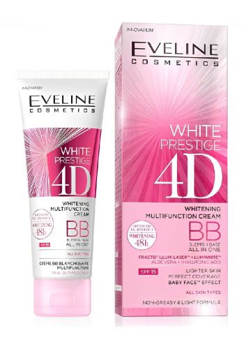 بي بي كريم لتفتيح لون البشرة 50 مل من ايفلين Eveline White Prestige BB Cream  