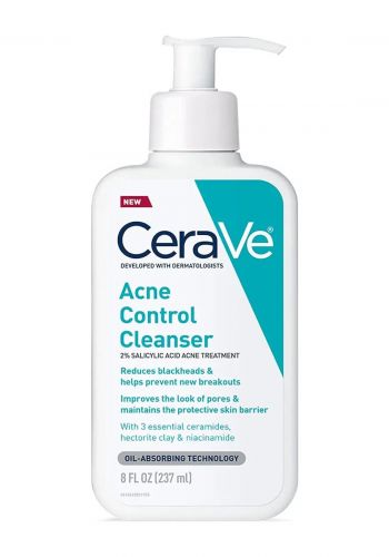 غسول للتحكم في حب الشباب للبشرة الدهنية 237 مل من سيرافي CeraVe Acne Control Cleanser