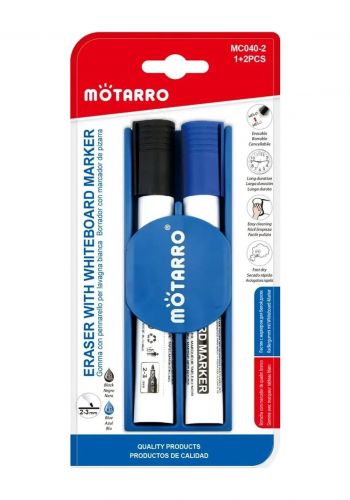 سيت اقلام سبورة بيضاء بلونين الازرق و الاسود من موتارو Motarro MC040-2 Ink Dry Erase Whiteboard Marker Set