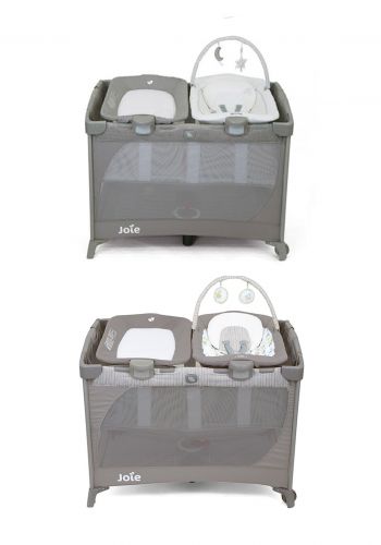 سرير نوم للاطفال من جوي Joie Excursion Change & Bounce Travel Cot - In The Rain