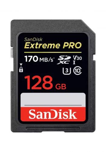 SanDisk Extreme Pro Sdhc -Uhs -Card 128 Gb Speed 170 Mb/S بطاقة ذاكرة
