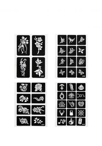 استنسل قالب للوشم 12 سيت Pattern Tattoo Stencil