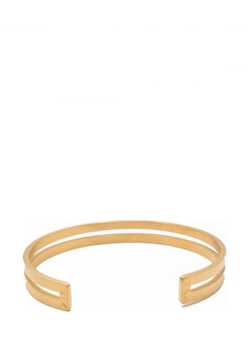 سوار معدني مزدوج مناسب لكلا الجنسين من زك زاك Zig Zag Metal Bracelet