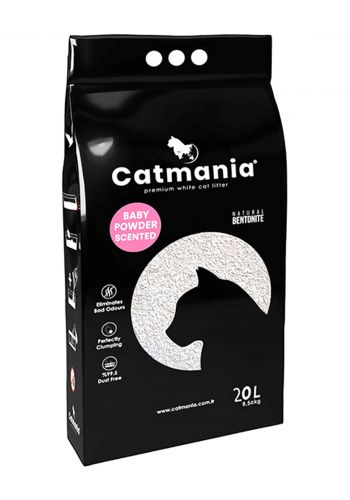 رمل فضلات القطط 20 لتر برائحة بودرة الاطفال من كاتمينا Catmania litter baby powder