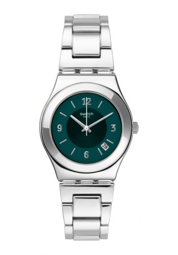 ساعة نسائية أخضر وفضي من سواج Swatch YLS468G Women's Watch