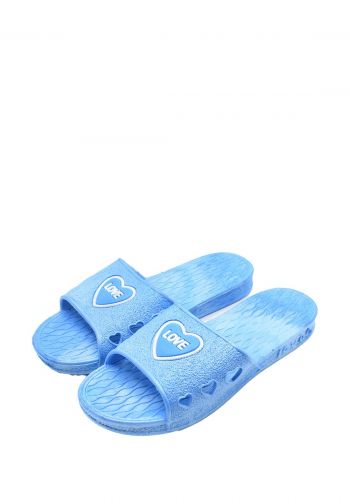 شبشب ازرق اللون بتصميم قلب حب نسائي slipper for Women
