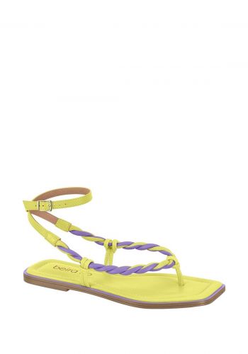 صندل فلات نسائي باللون الاصفر من بيرا ريو Beira Rio Women's sandal