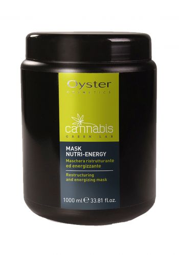 ماسك مرطب مقوي لجميع انواع الشعر بخلاصة زيت بذور القنب 1000 مل من أويستر Oyster Cannabis Green Lab Mask Nutri Energy  
